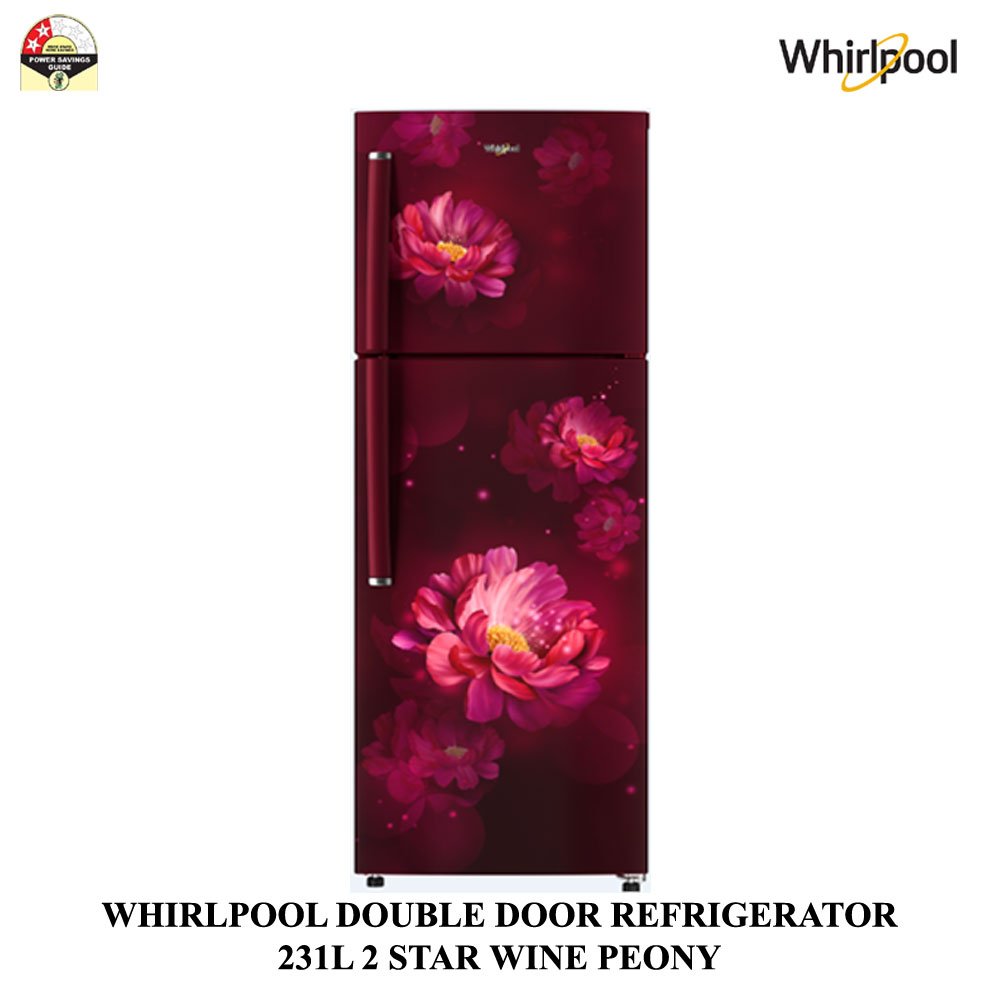 WHIRLPOOL Refrigerator 231L 2 Star IF INV ELT 278LH Wine Peony(2S)-TL-21748