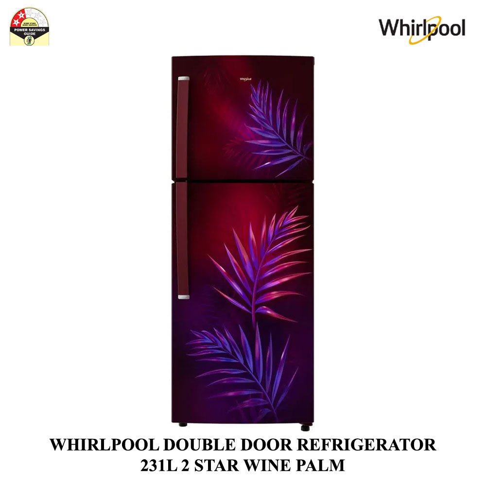 WHIRLPOOL Refrigerator 231L 2 Star IF INV ELT 278LH Wine Palm(2S)-TL-21880