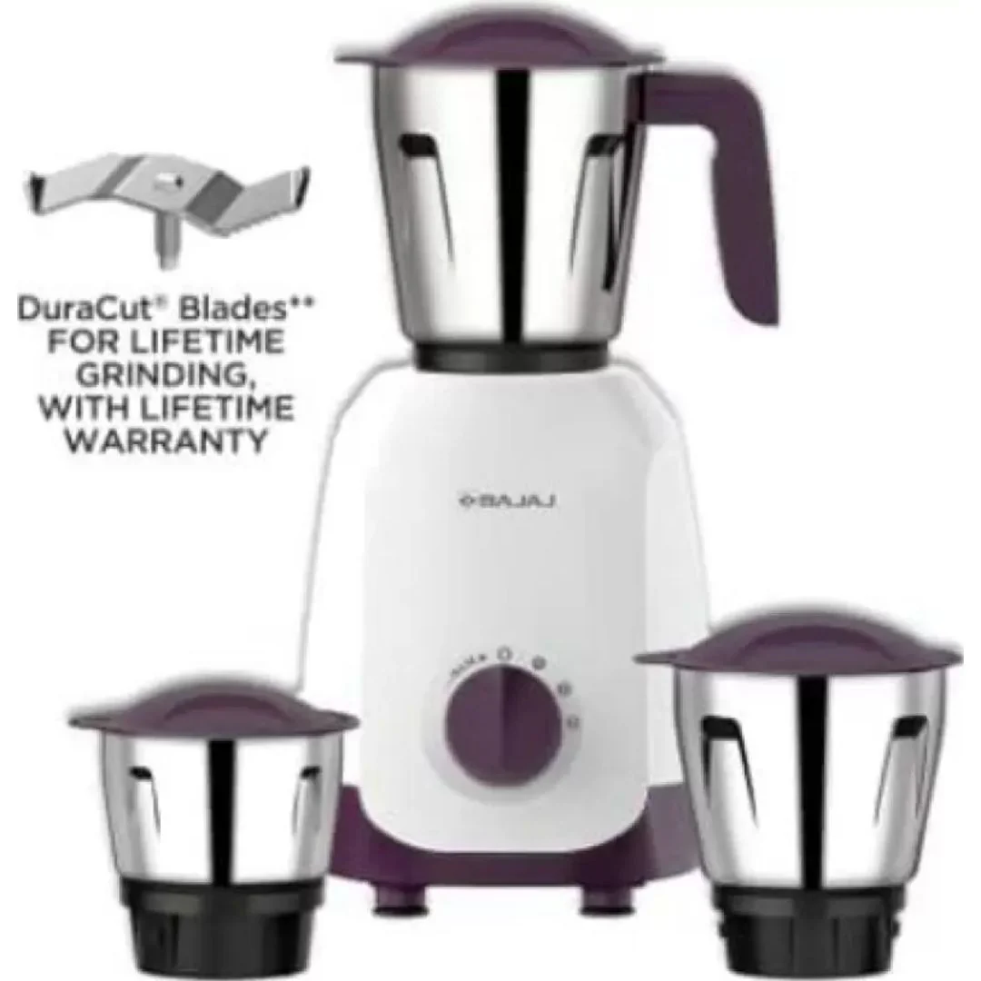 BAJAJ 3 Jars Ninja Series Carve 750W Purple (410578) Mixer Grinder (Purple)