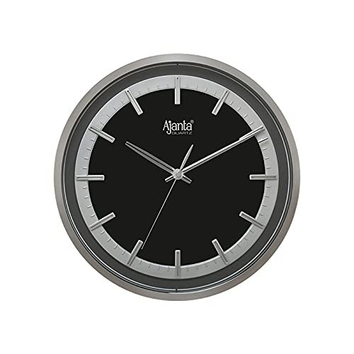 Ajanta Quartz Wall Clock with Round Dail Shape 2437 White for Office and Home