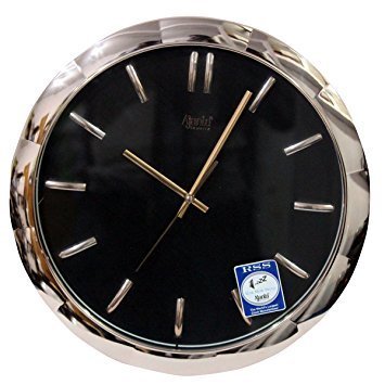 Ajanta Quartz Wall Clock with Round Dail Shape 2707 Silver for Office and Home