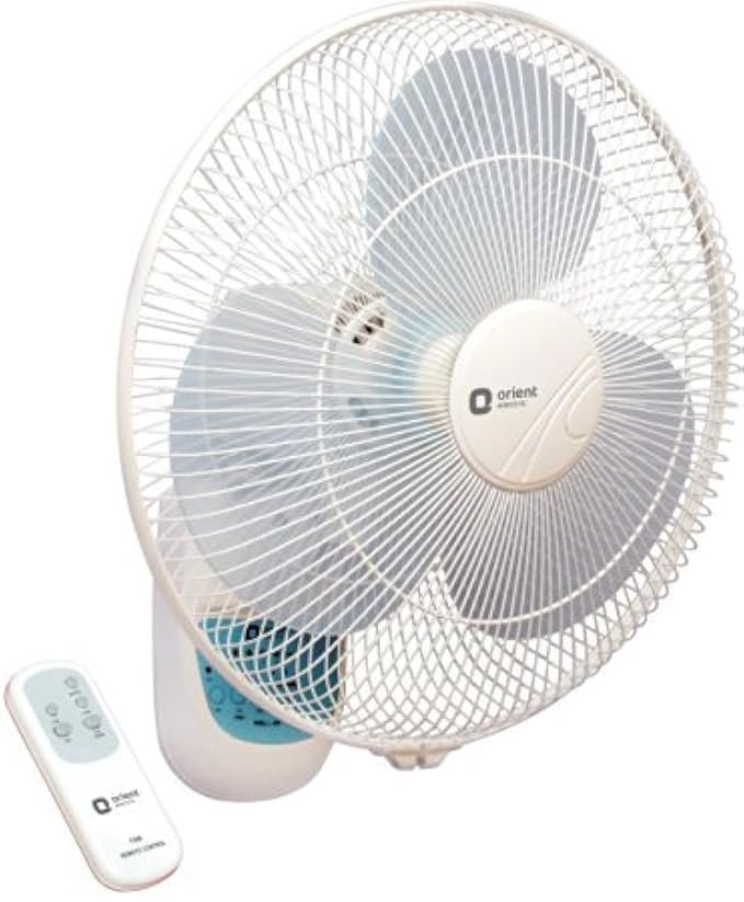 Orient Electric Wall-49 400mm Wall Fan with Remote set of 2 (Crystal White)