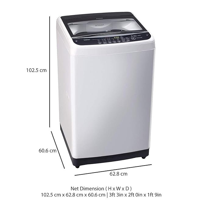 LG 6.5 Kg Fully-Automatic Top Loading Washing Machine (T7581NEDLZ, Blue White)