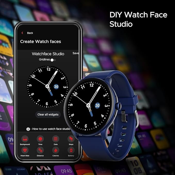 boAt Lunar Call Pro Smart Watch w/ 1.39 AMOLED Display, BT Calling,DIY Watch Face Studio, Coins, SensAI(Cricket Analysis),Apollo 3 Blue Plus Processor,Ambient Light Sensor