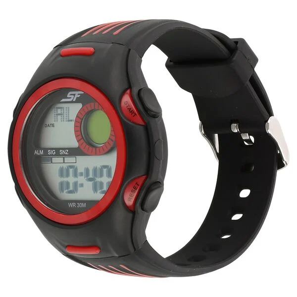 SF Super Fibre Digital Dial Plastic Strap Watch for Men (ns77072pp03)