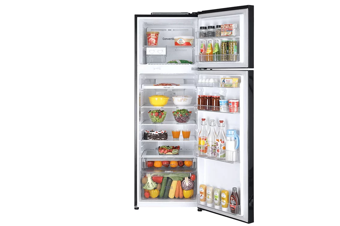 LG GL-T402JES3 360 L 3 Star Inverter Frost-Free Double Door Refrigerator (Ebony Sheen)