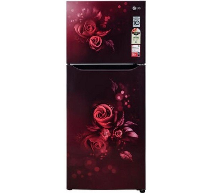 LG 284 L 2 Star Frost Free Inverter Double Door Refrigerator(GL-S302SSEY Scarlet Euphoria Convertible) (GLS302SSEY)